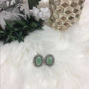 Blue/Green Stone Earrings